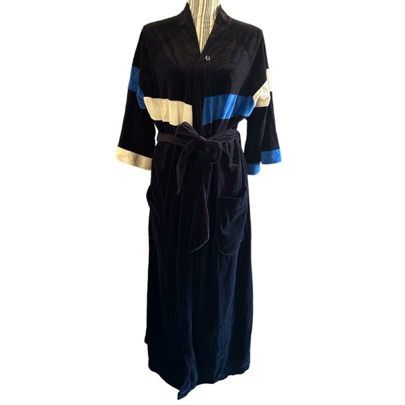 Christian Dior Monsieur Other - Christian Dior Monsieur Vintage Color-block Full Length Bathrobe, Navy, OS